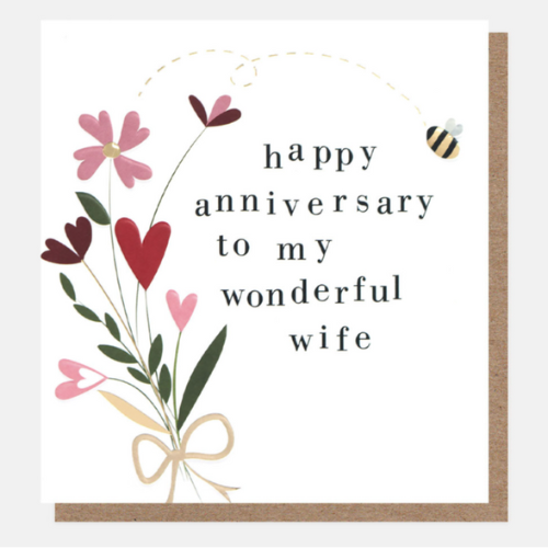 Wife anniversary card Caroline Gardner