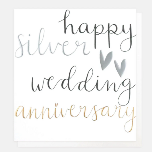 Silver wedding anniversary card