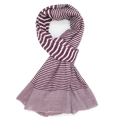 Mulberry Striped Scarf
