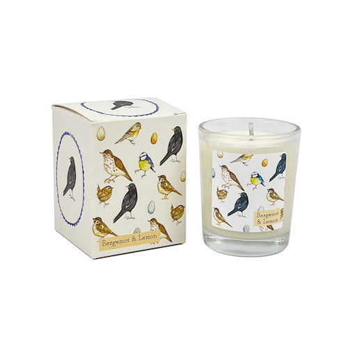 bergamot and lemon scented candle