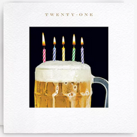 21st Birthday Card Pint