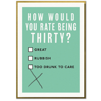 30th Birthday Card Drunk