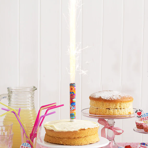 flaming cake fountain