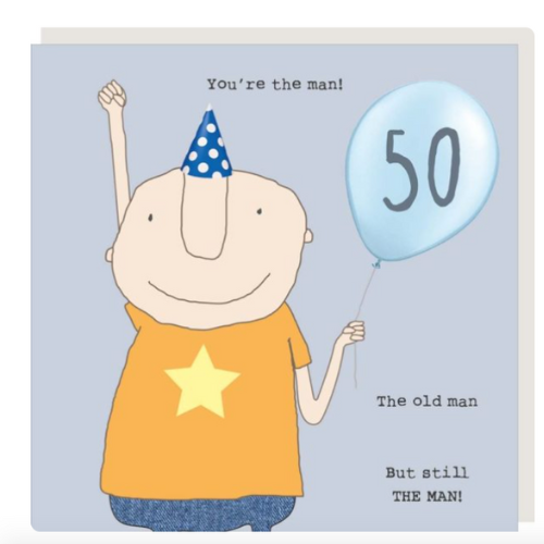 Rosie made a thing 50th birthday card