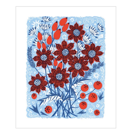 floral card by Angie Lewin