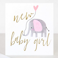 baby girl card by caroline gardner