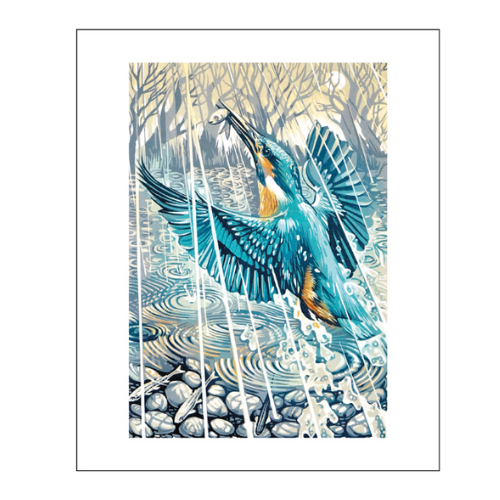 kingfisher card by art angels