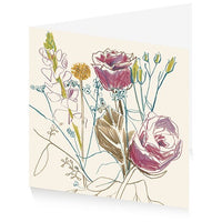 Floral greetings card artpress. Hannah Pontin.