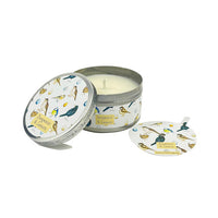 Illustrated Candle Tin Wild Birds