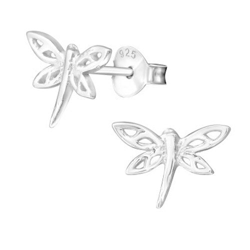 dragonfly earrings silver