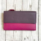 multicolour leather wallet purse