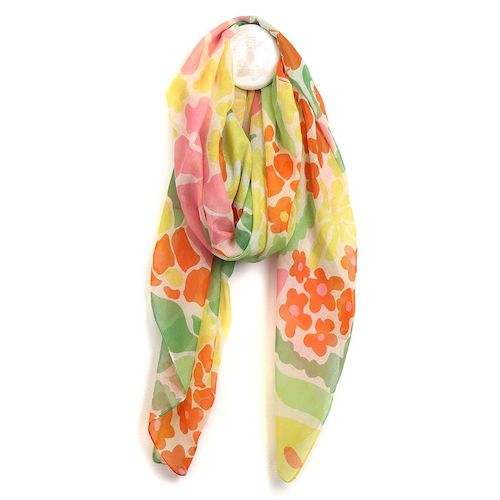 bright pastel recycled scarf