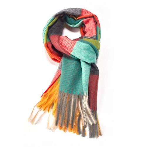 coloured winter scarf
