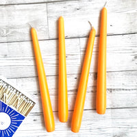 Set Of Four Candles Orange