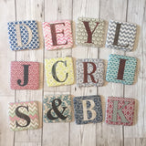 Ceramic alphabet coasters heaven sends