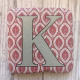 ceramic alphabet coaster
