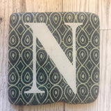 ceramic alphabet coaster