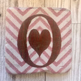 ceramic alphabet coaster