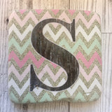 ceramic alphabet coaster