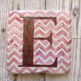ceramic alphabet coaster