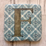 ceramic alphabet coaster