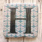 ceramic alphabet coaster