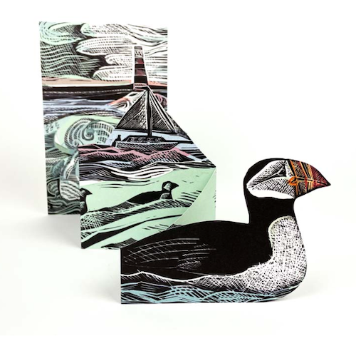 puffins fold out card