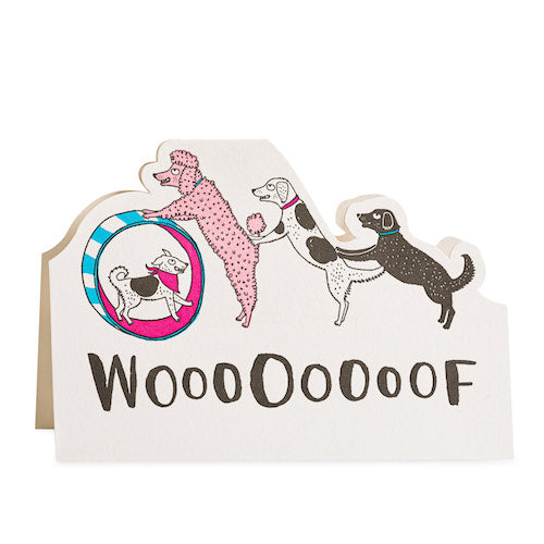 Woof Woof Circus Dog Card