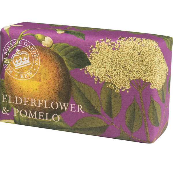 elderflower and pomelo luxury soap, made in England.