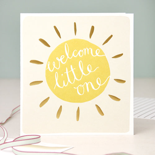 welcome little one new baby card